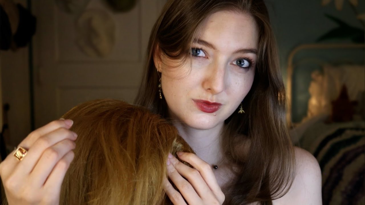 ASMR Plucking Insects from your Scalp & Brushing your Hair 💛🐞(Mouth Sounds, Personal Attention)