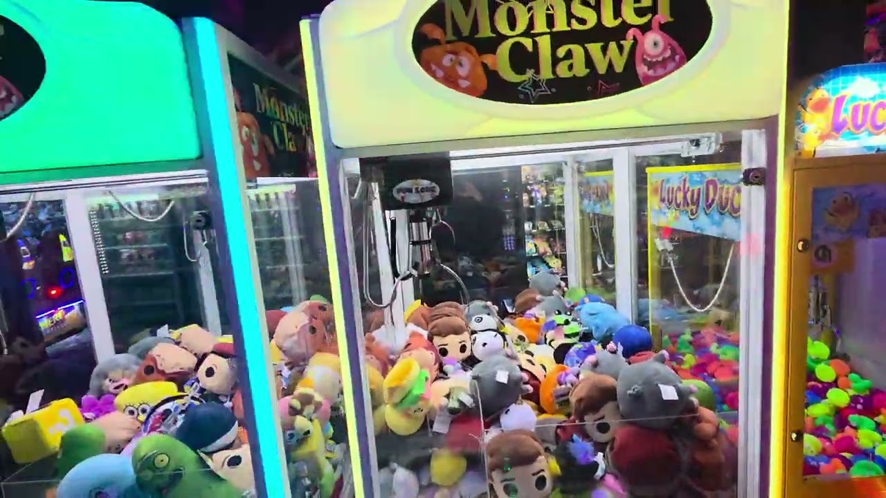 Looked around vending machines and a fortune telling arcade machine at Arcade Monsters in Florida.
