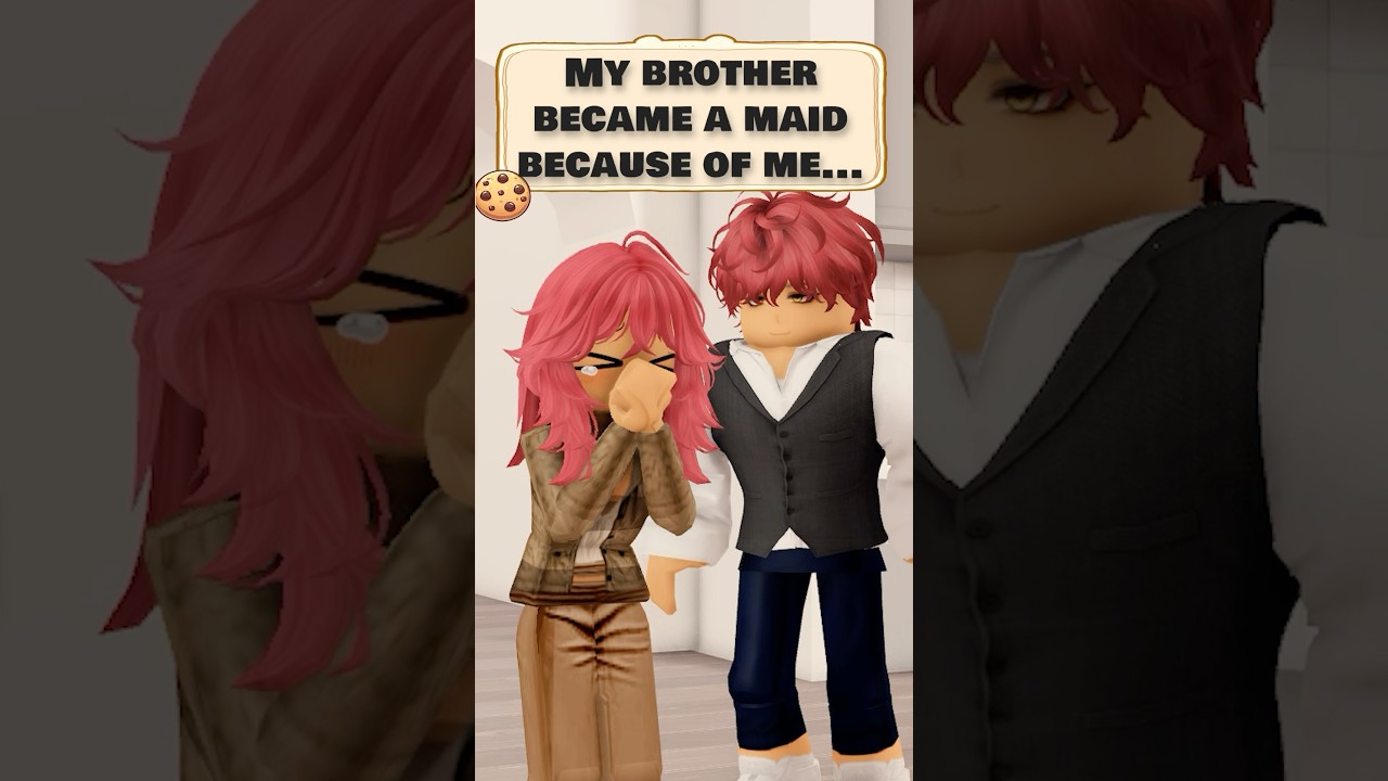 My brother became a maid because of me 🥺🥺 #roblox #shorts #robloxedit