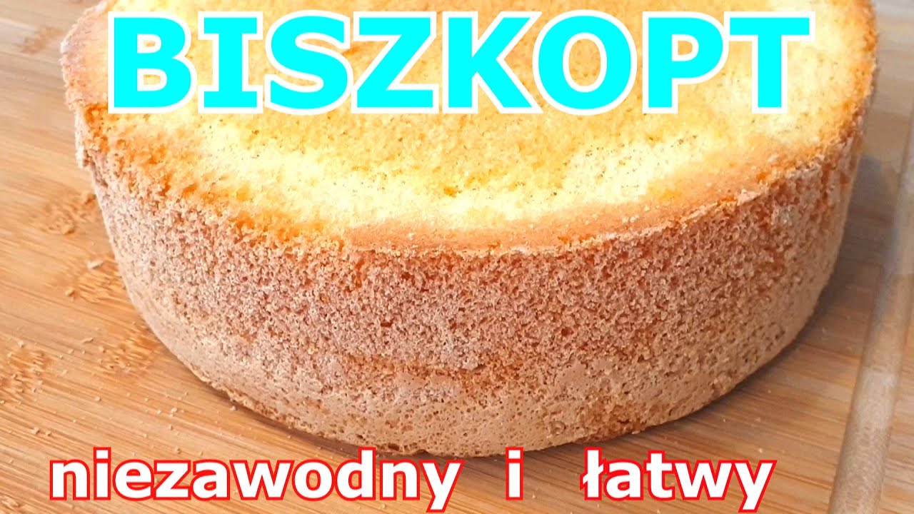 Bardzo puszysty i niezawodny BISZKOPT, który się zawsze udaje 👌 łatwe ciasto do przekładania 👍