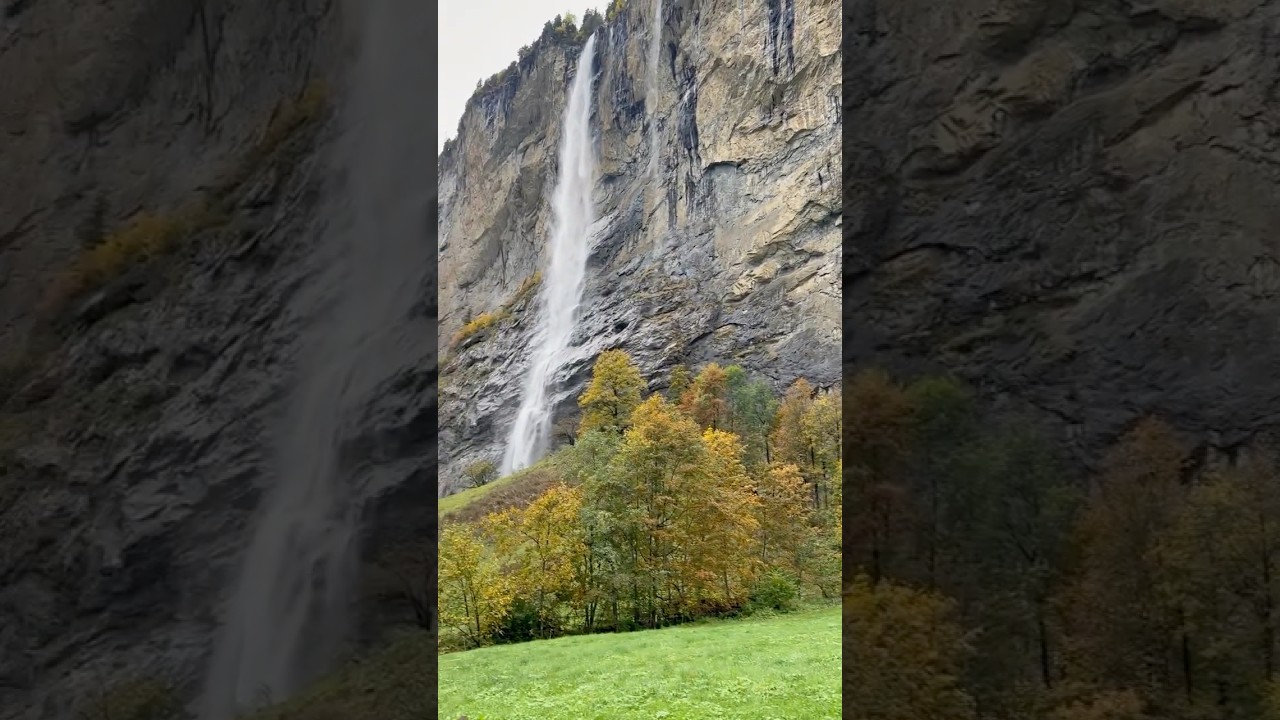 The Most Breathtaking Waterfall in Lauterbrunnen: Fall Foliage Wonderland!
