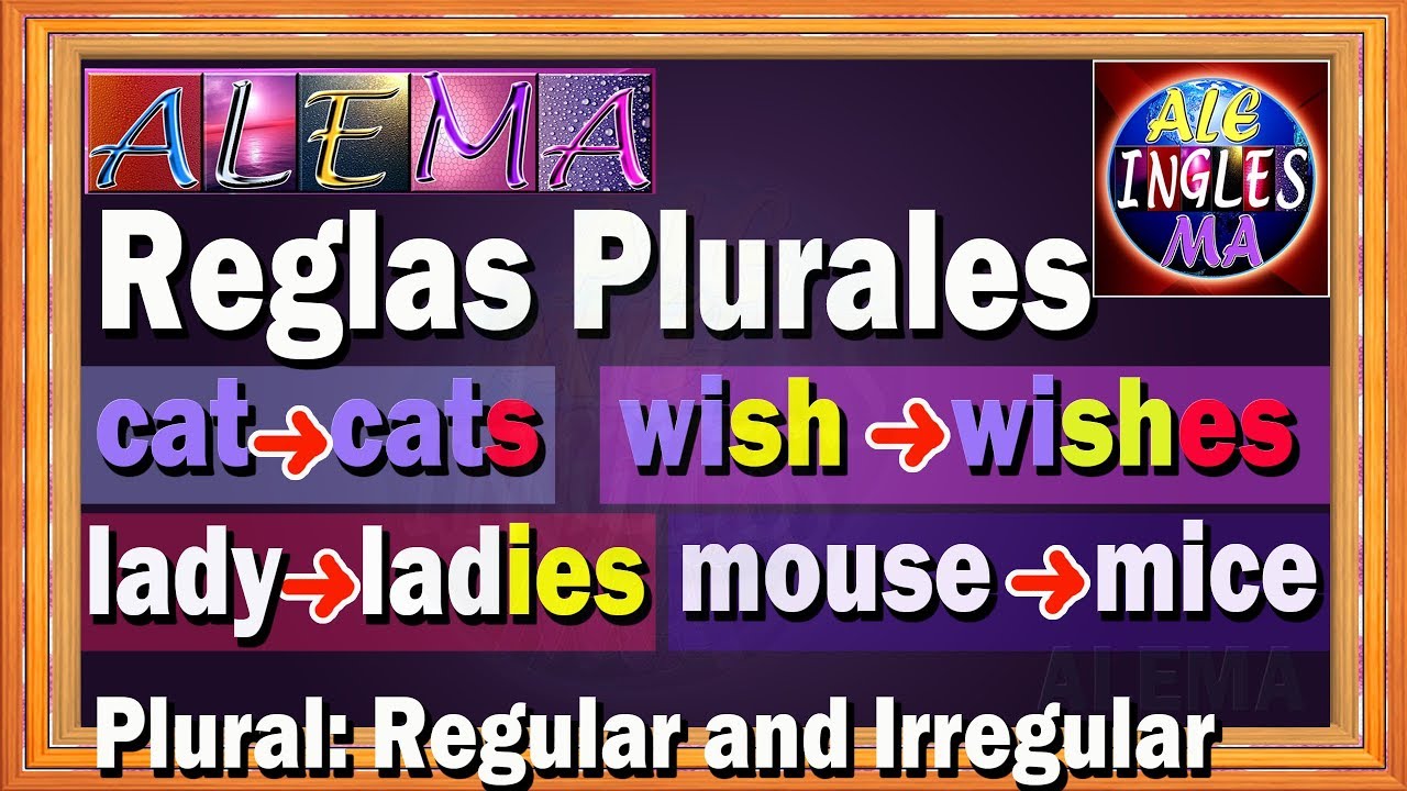 Sustantivos Plurales y Singulares en Ingles - Ejercicios - Reglas Plurales -  Lección # 16