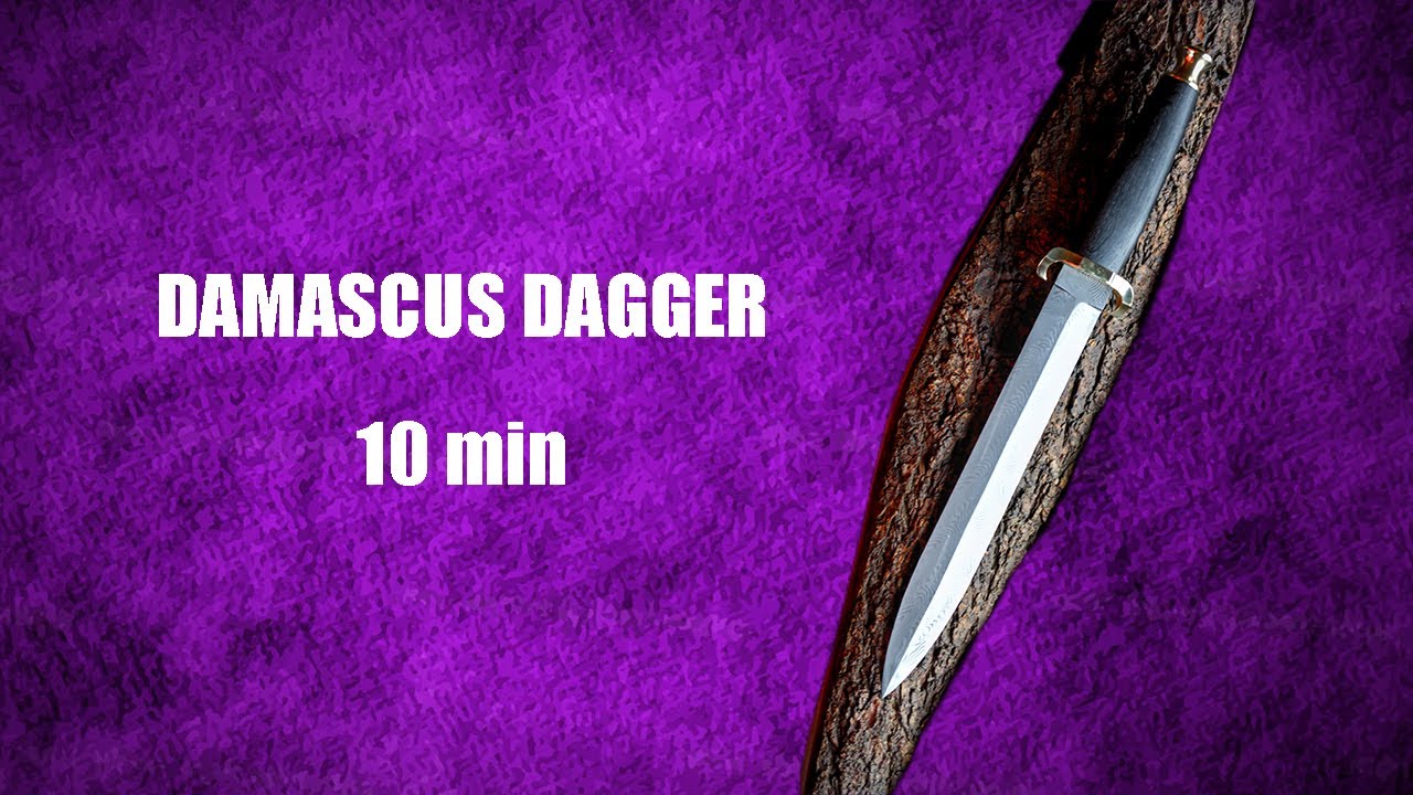 MAKING DAMASCUS DAGGER IN 10 Minutes