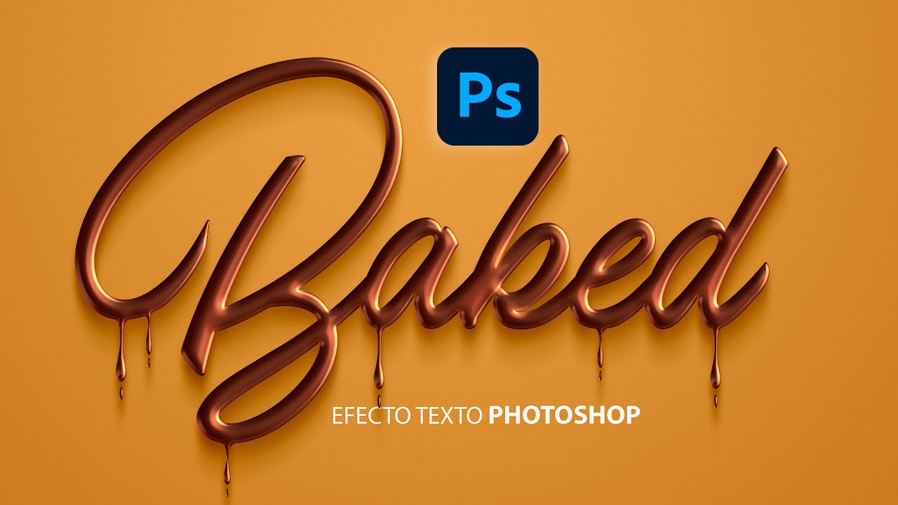 Letras de chocolate photoshop