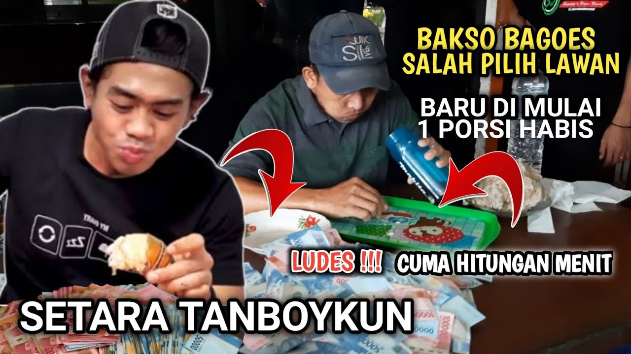 SETARA TANBOYKUN MAKAN SUPER CEPAT|| CHALLENGE BAKSO TANPA DI KUNYAH LANGSUNG HABIS
