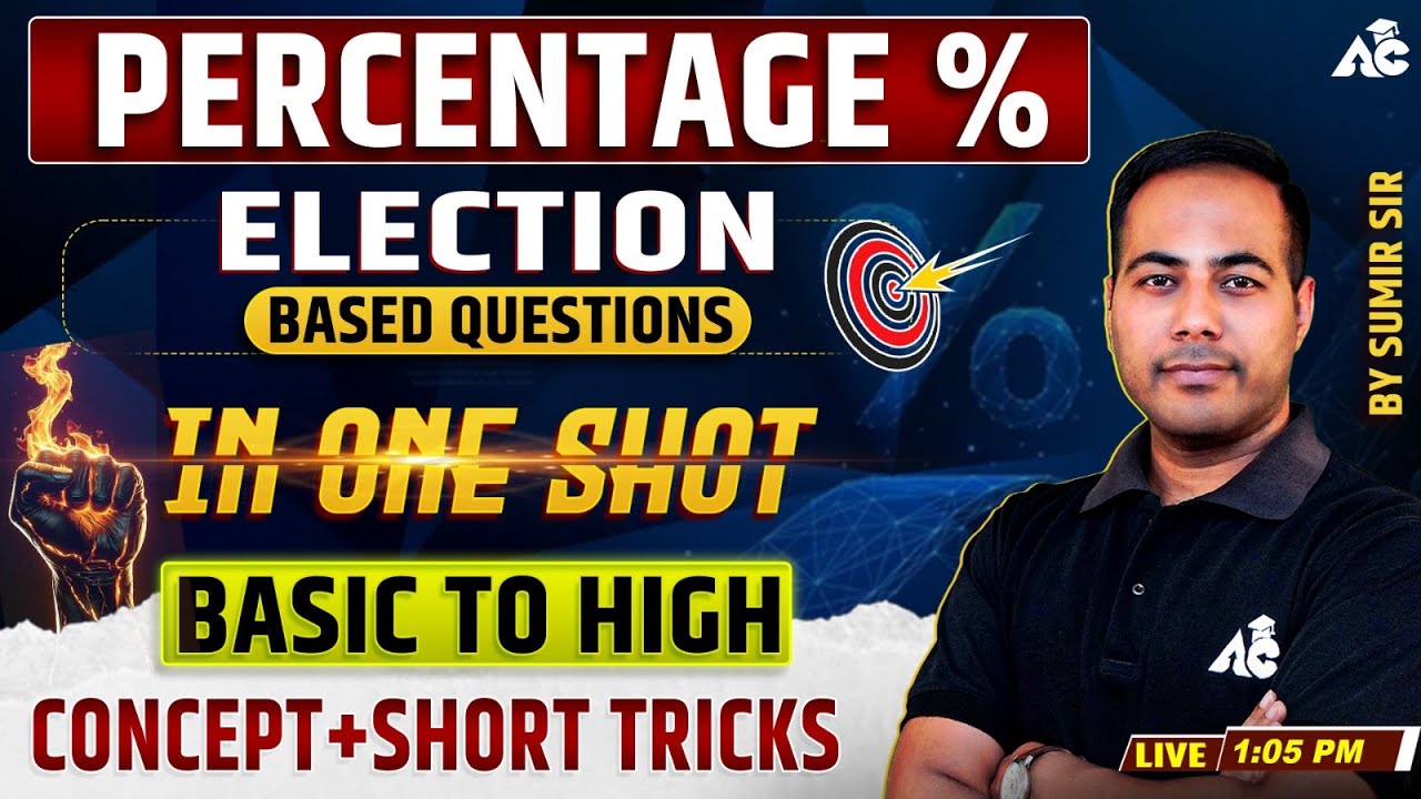 Punjab Police Constable Exam Preparation 2025 Percentage Election Based Questions By Sumir Sir