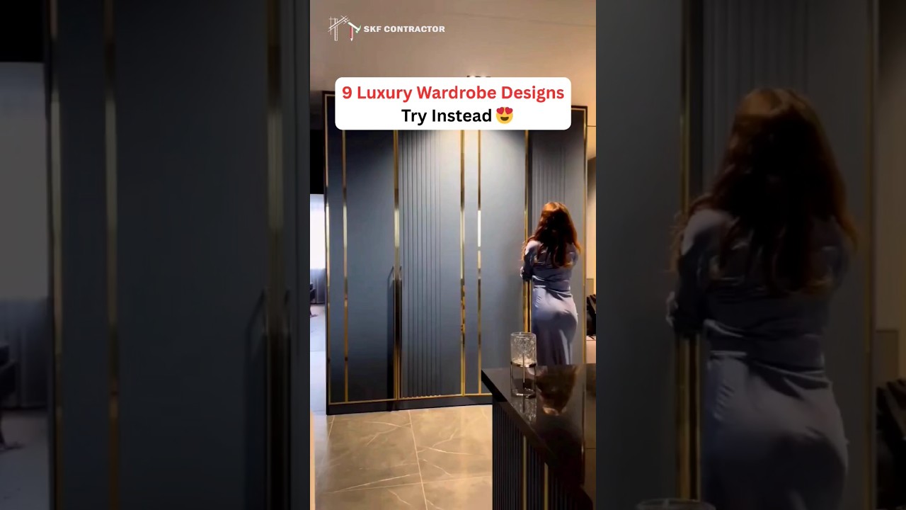 Try These 9 Luxury Wardrobe Designs 😍#luxury #wardrobe #design #interiordesign #shorts #ytshorts