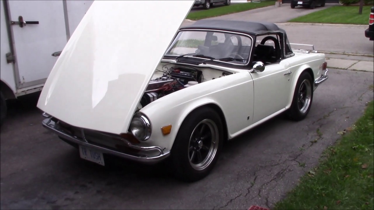 1973 Triumph TR6,  Getting Ready for a Road TRip,  6 Pack TRials, St Louis