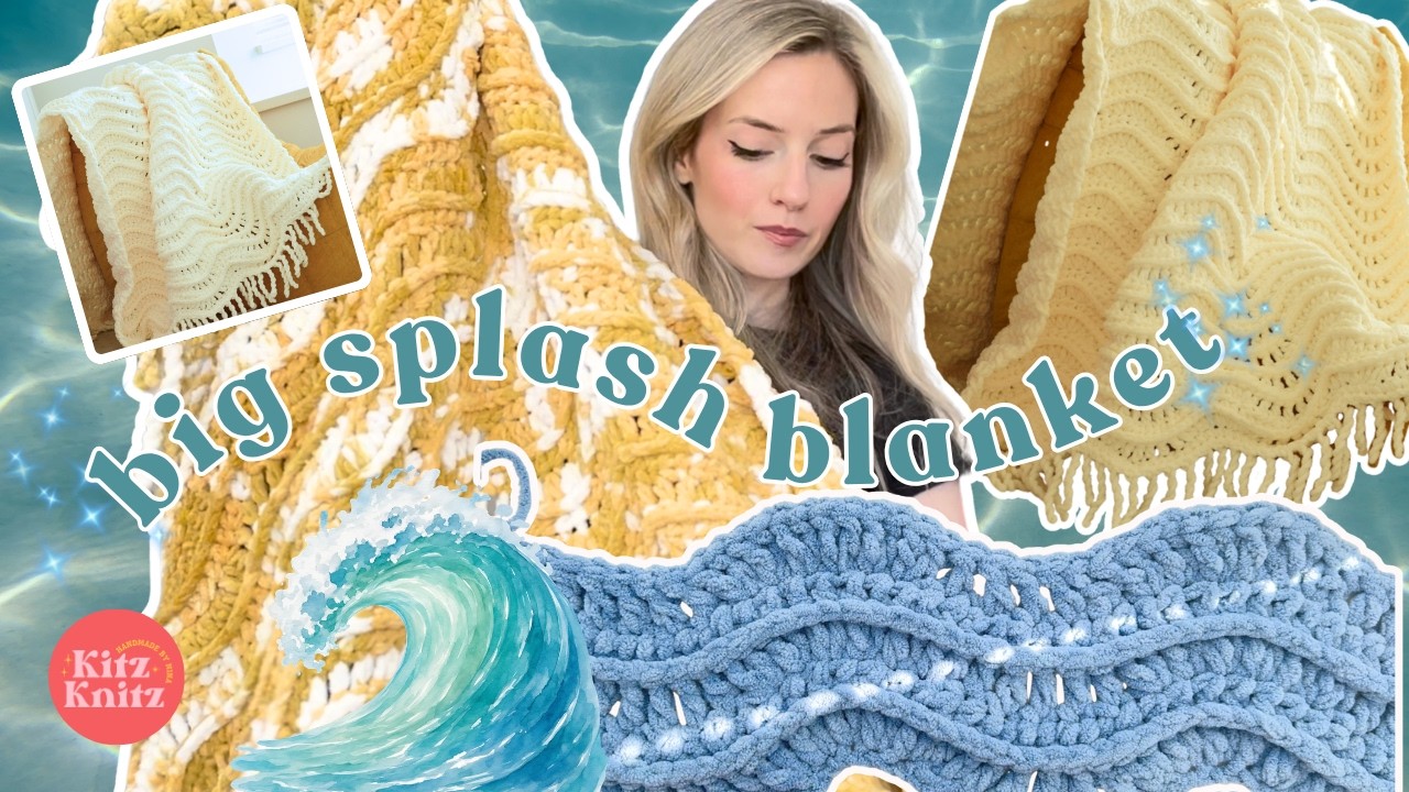 Yarnspirations Big Splash Crochet Blanket Pattern Tutorial