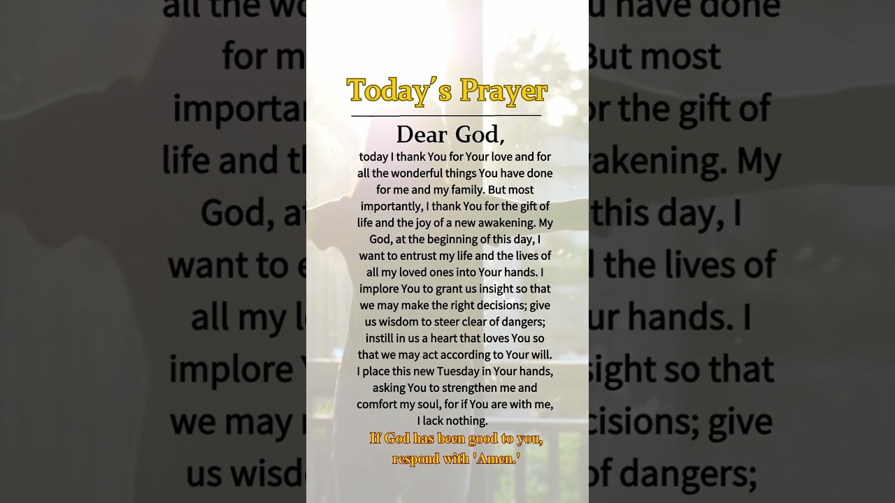 Morning Prayer Starting Your Day With God   Do Not Skip This Prayer #prayer #morningprayer