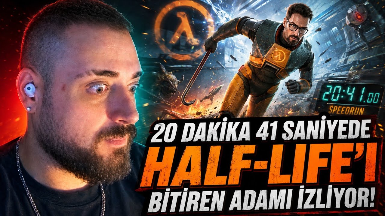 CyberRulzTv - 20 Dakika 41 Saniyede Half Life Bitiren Adamı İzliyor!! | w/Mekip | 08.08.2021