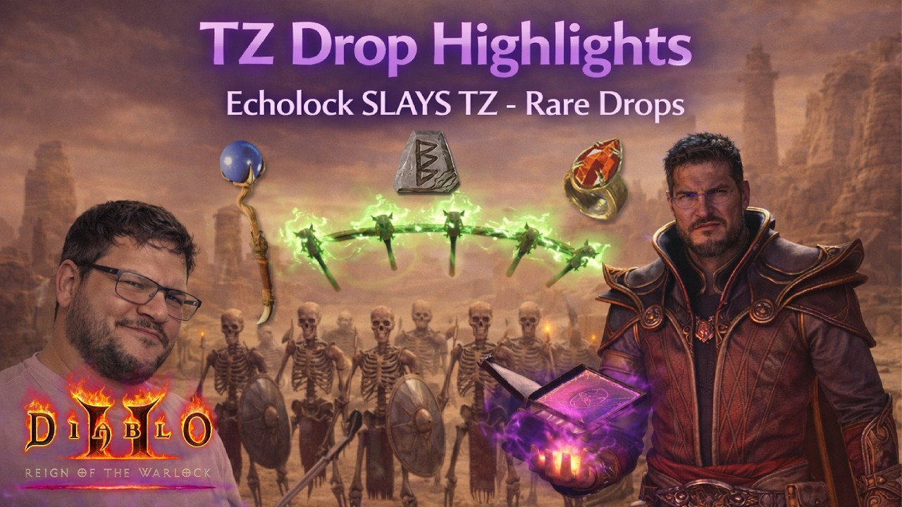 Terror Zone Highlights - 3 Best TZ Chaos/Baal/Tombs, Super Rare Drops - Echoing Strike Warlock D2R