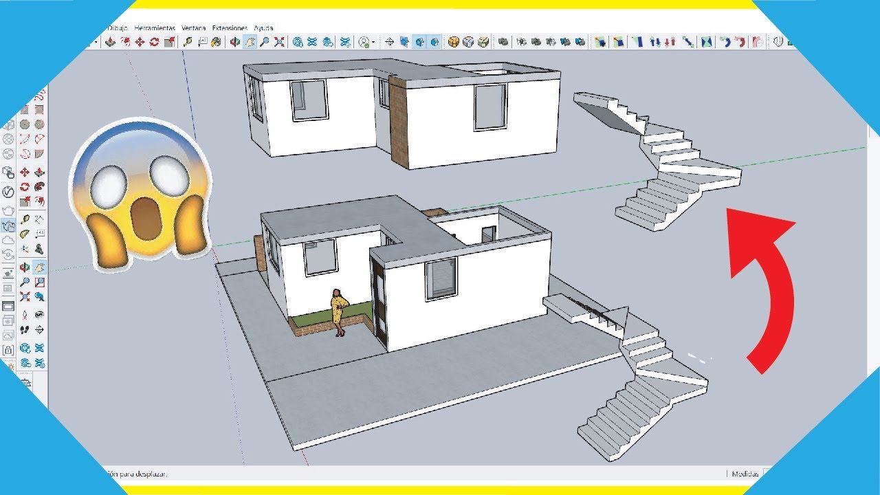 ✅👌Como hacer ESCALERAS en sketchup 2021 y como calcular su altura✅👌