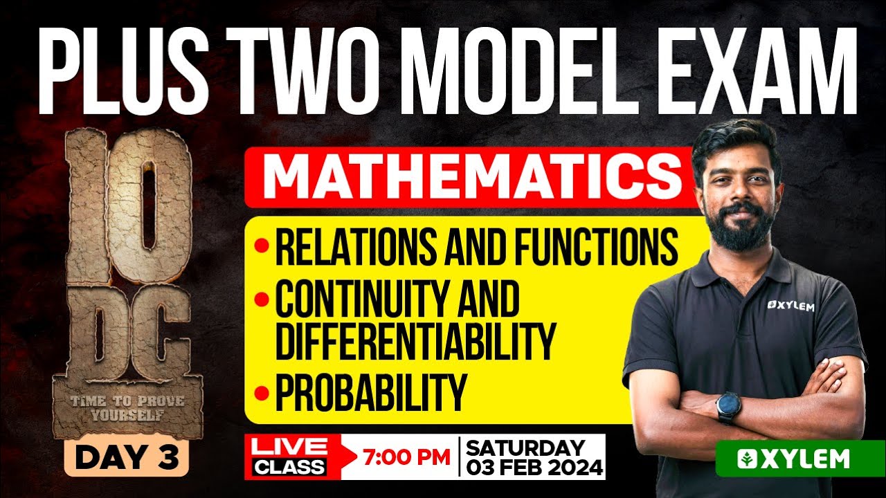 Plus Two - Model Exam - Maths - Day 3 | Xylem Plus Two