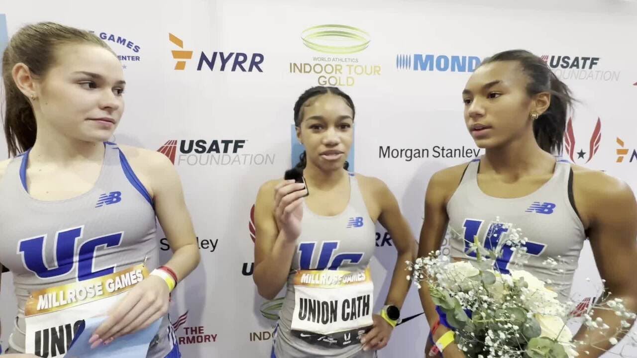 Union Catholic NJ Girls React To Running US HS 4x800m Relay National Record [Interview]