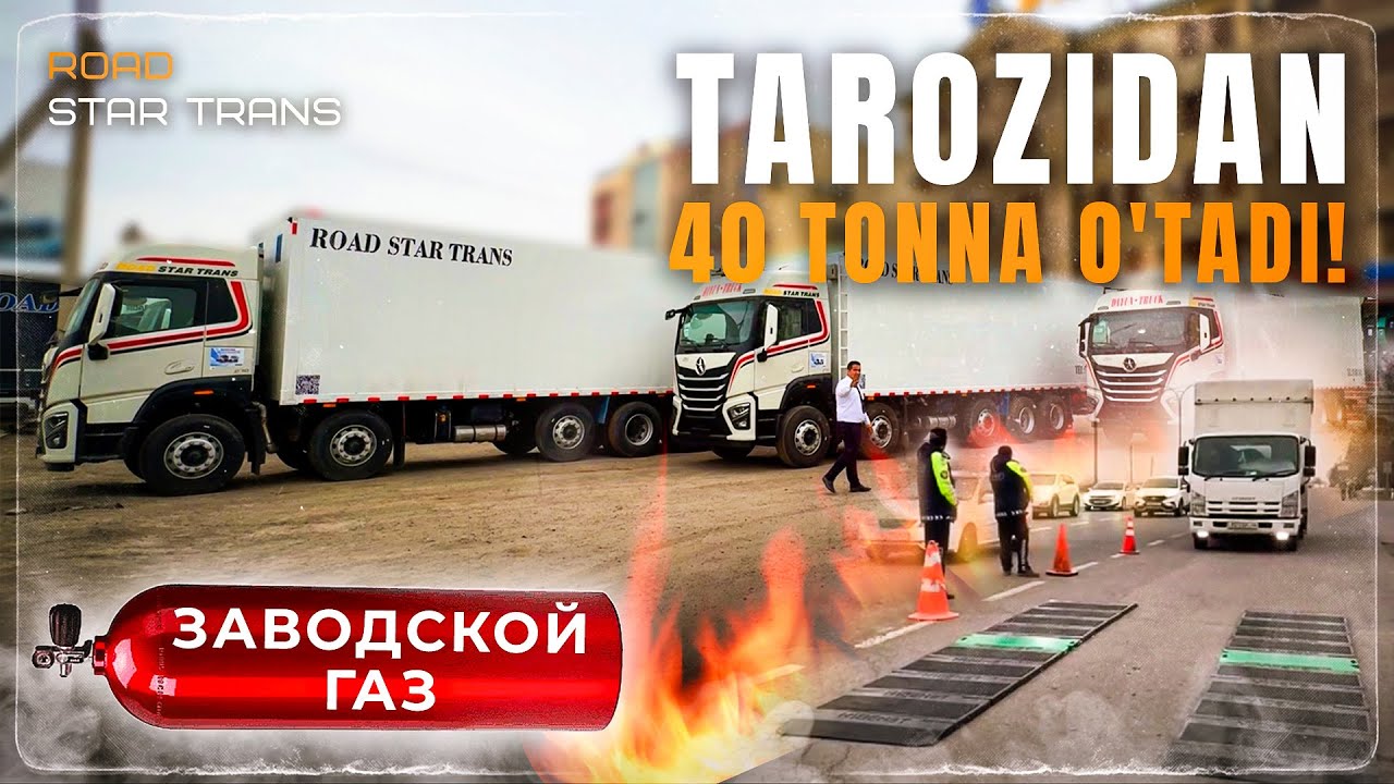 Tarozidan umumiy og&rsquo;irlik 40tonna bilan o&rsquo;tadigan DAYUN FURGON OBZOR 2025y ROAD STAR TRANS