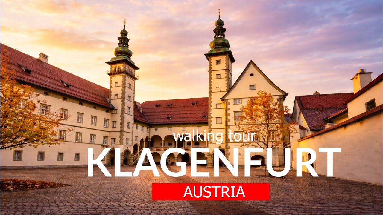 Snowy morning in Klagenfurt, Austria | Walking Tour 4K | November 2025