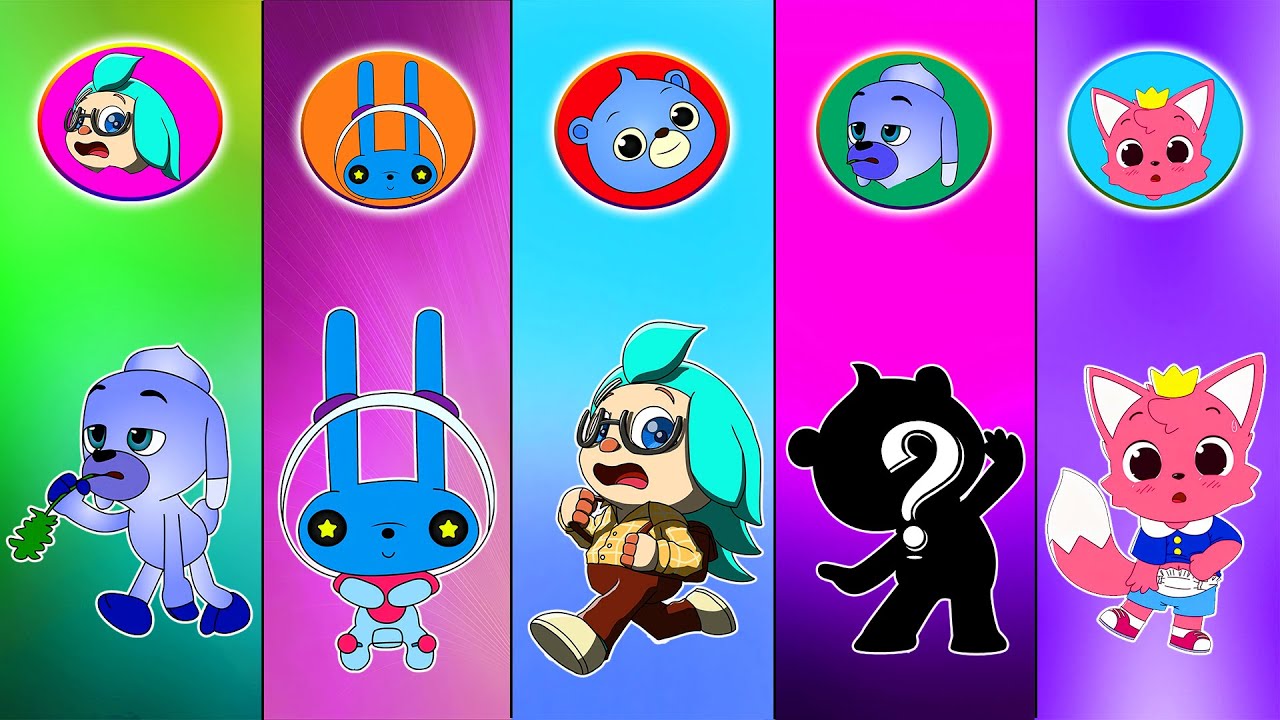 Where Are Hogi & Friends? 🌟🐾 Find the Right Faces for Pink Fong & Bebefinn’s Crew 🤩| Funny Animation