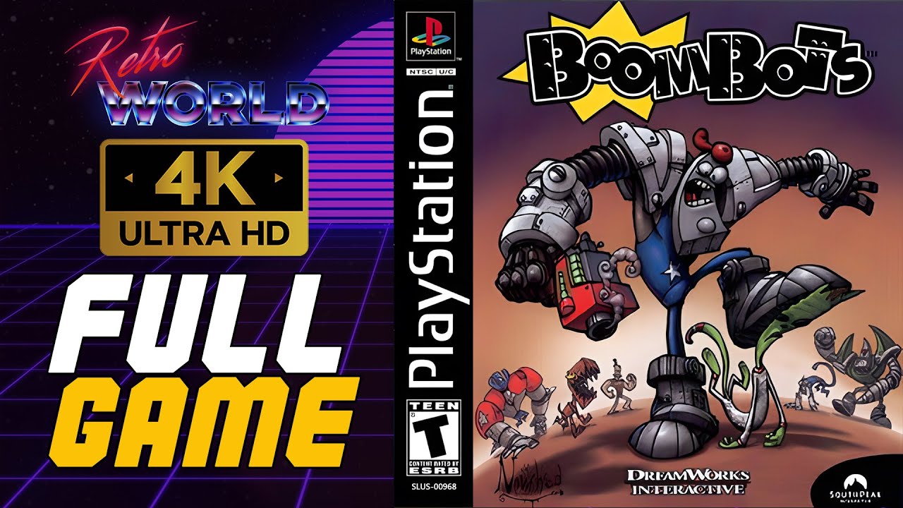 BoomBots (PS1) |  All Normal & Secrets Levels | Playstation Longplay | No Commentary 4K