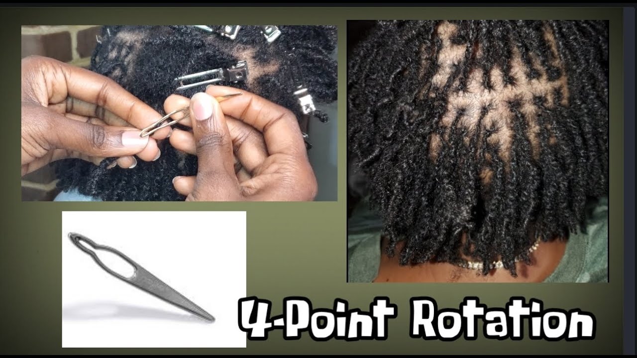 How To D.I.Y Sisterlocks , Microlocks & Interlocs | Using an interlocking needle & 4 point rotation