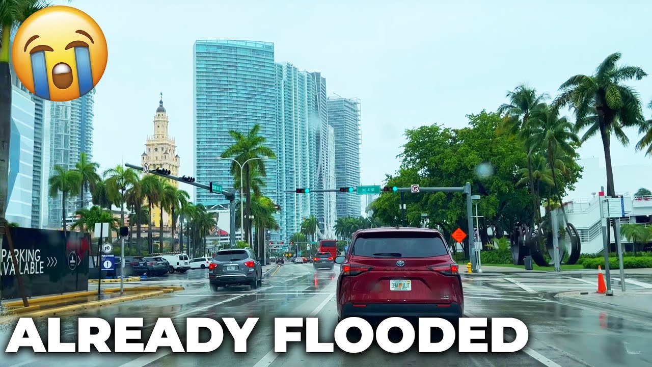 Rainy Drive from Miami to Miami Beach during Tropical Storm Watch (June 3, 2022)