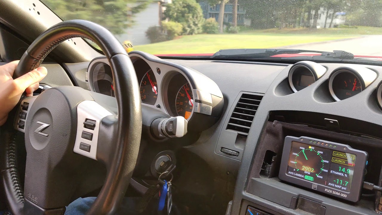 Nissan 350Z with 370Z transmission - custom autoblip down shift - Emtron ECU