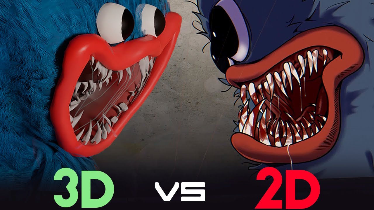 Im not a monster - 3D vs 2D version | Poppy Playtime (I wanna live)