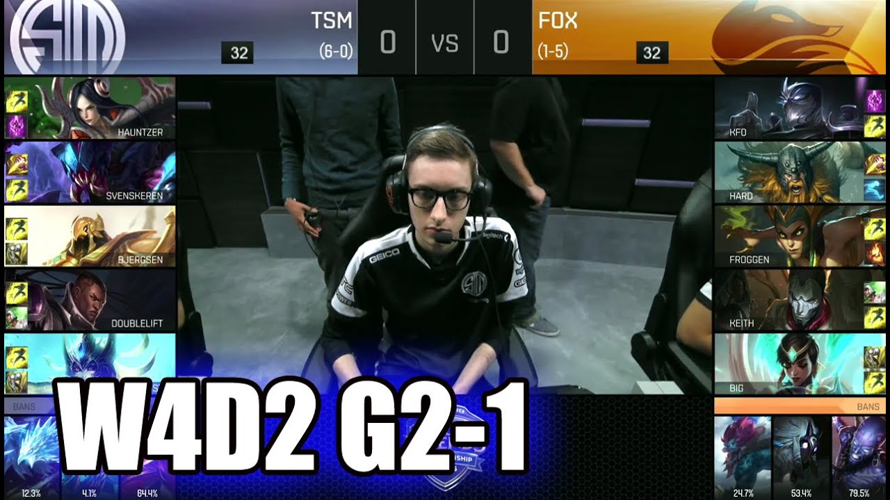 TSM vs Echo Fox | Game 1 S6 NA LCS Summer 2016 Week 4 Day 3 | Team Solomid TSM vs FOX G1 W4D2 1080p