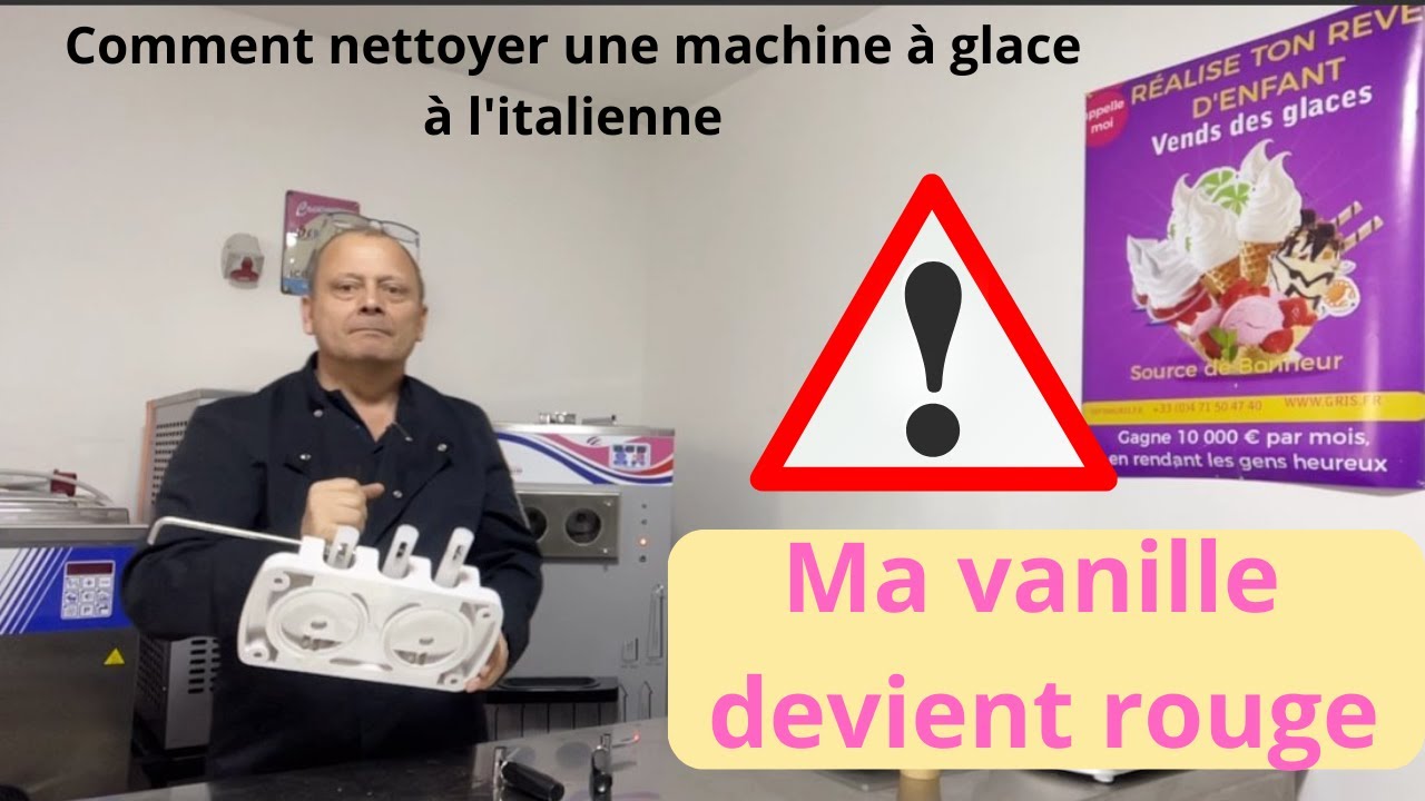 le nettoyage de la machine à glace italienne étape par étape