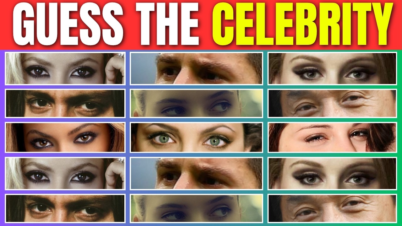 Guess the Celebrity by Their Eyes 👀  Only 1% Can Get All 50 Right!