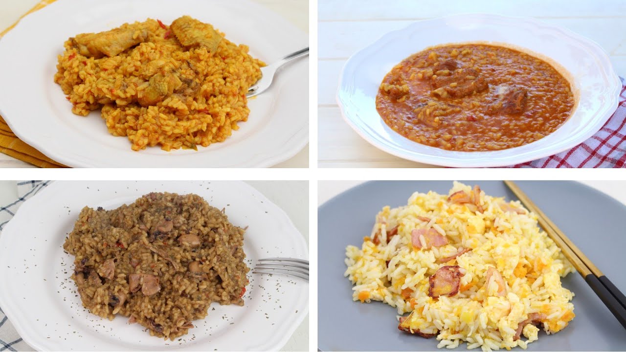 🍚🥘4 RECETAS DE ARROZ CON MAMBO🥘🍚 | Recetas fáciles con arroz
