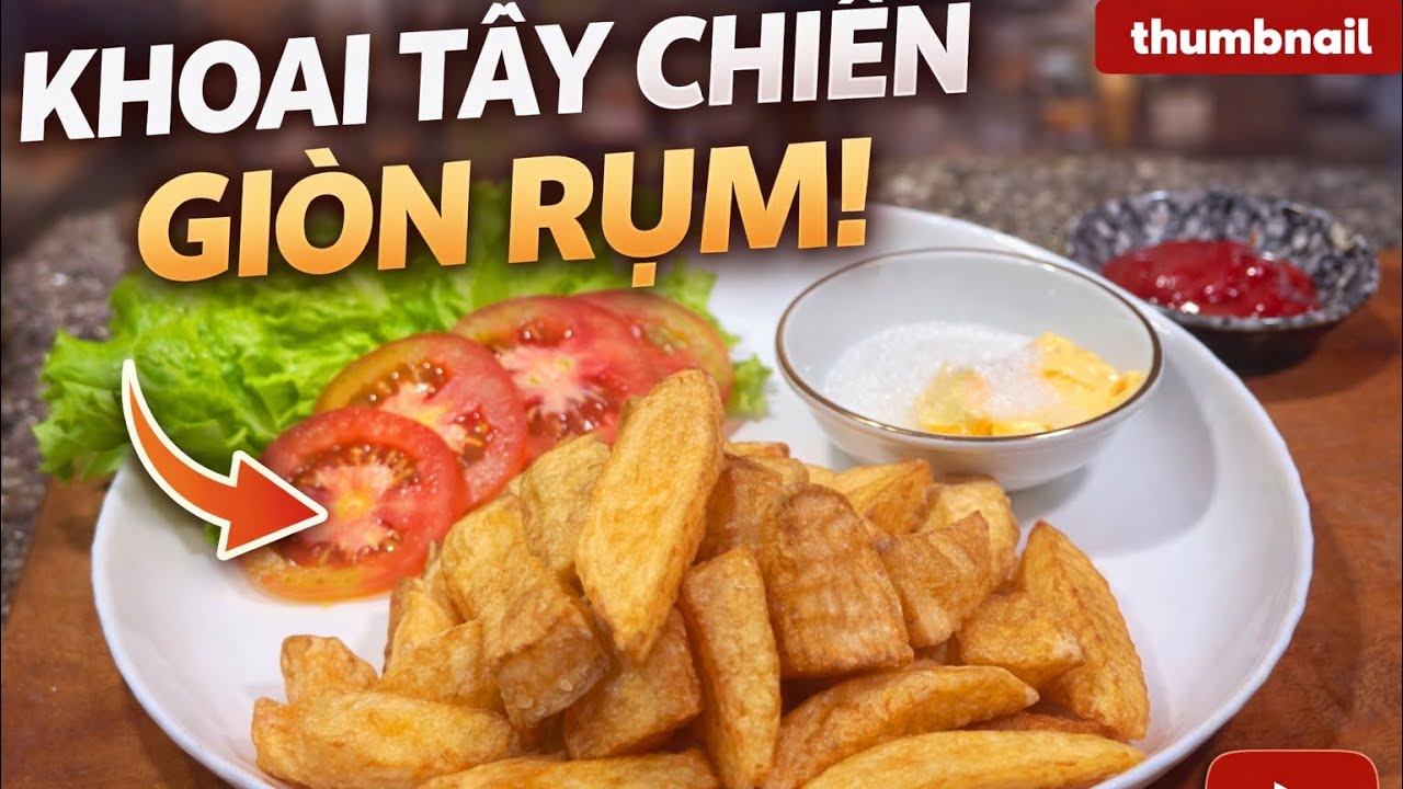 Khoai tây chiên giòn vàng rụm , Mcdonald cũng phải wow sao giòn thế !!