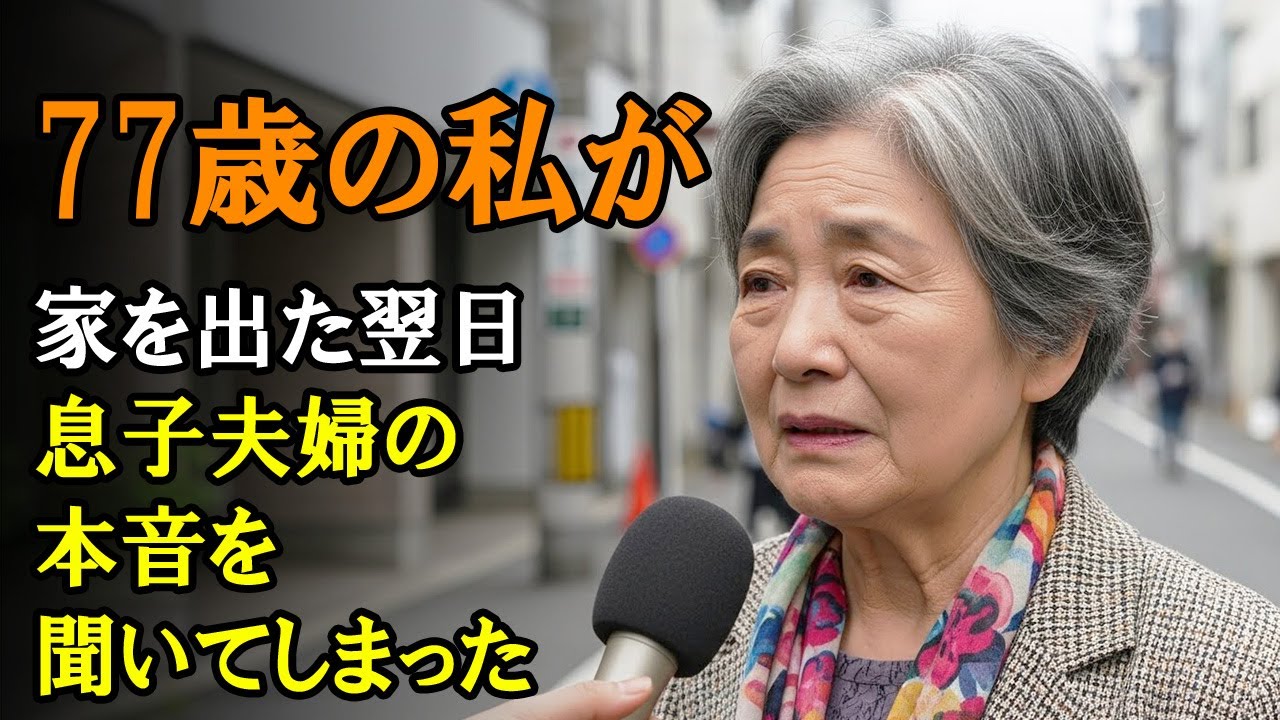 77歳の私が家を出た翌日、息子夫婦の本音を聞いてしまった