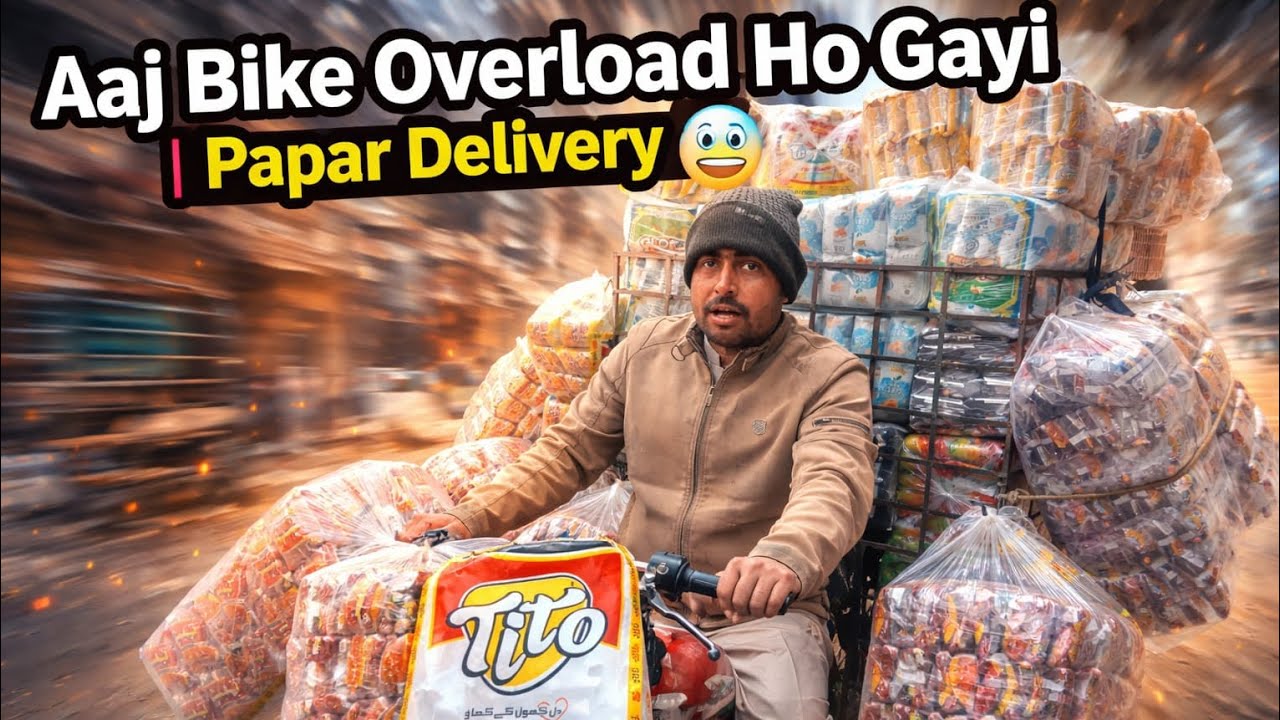 Papar delivery heavy rider agya 😀😀😀.viral video by QaaziBrothers 