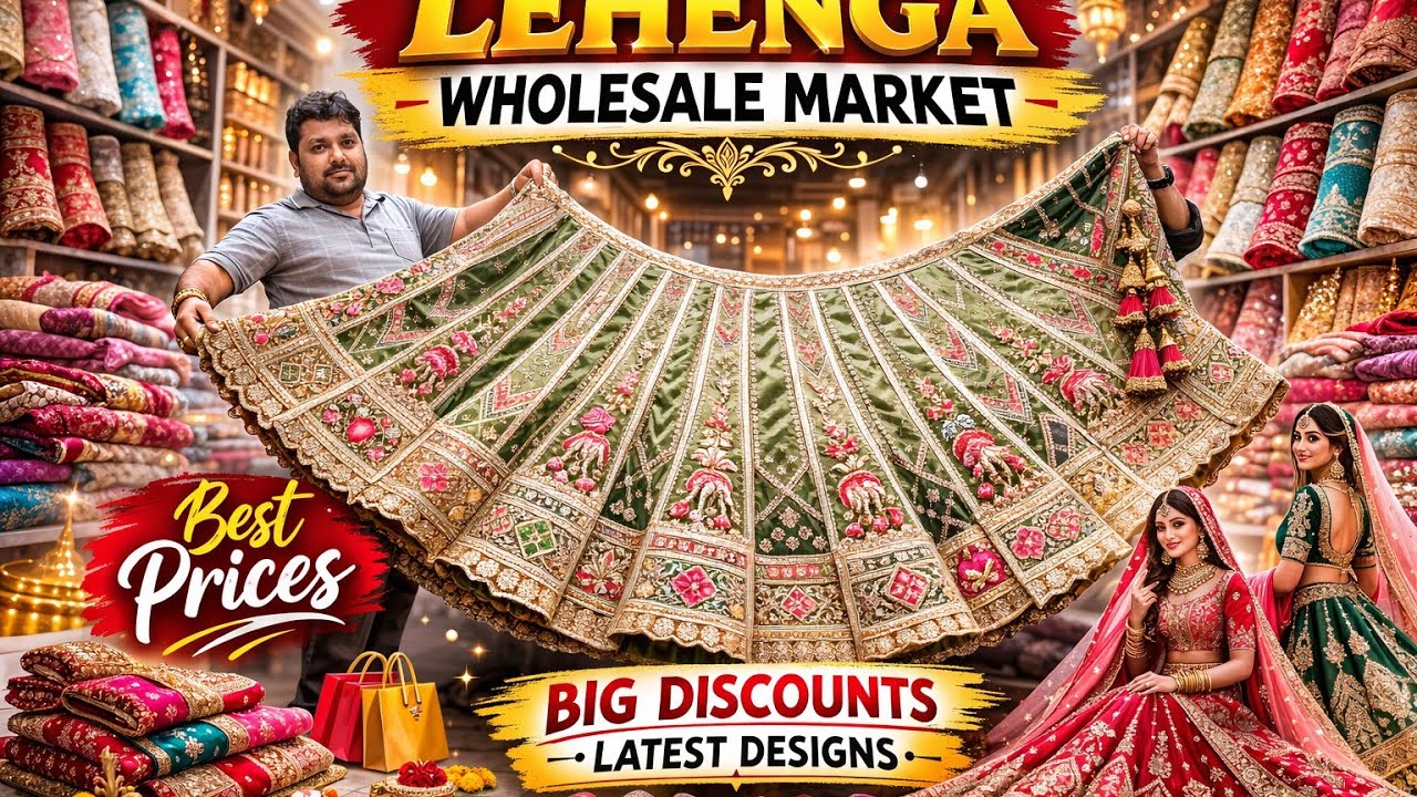 Latest Lehenga Design। Lehenga Wholesale Market Surat । New Lehenga Trend #lehenga