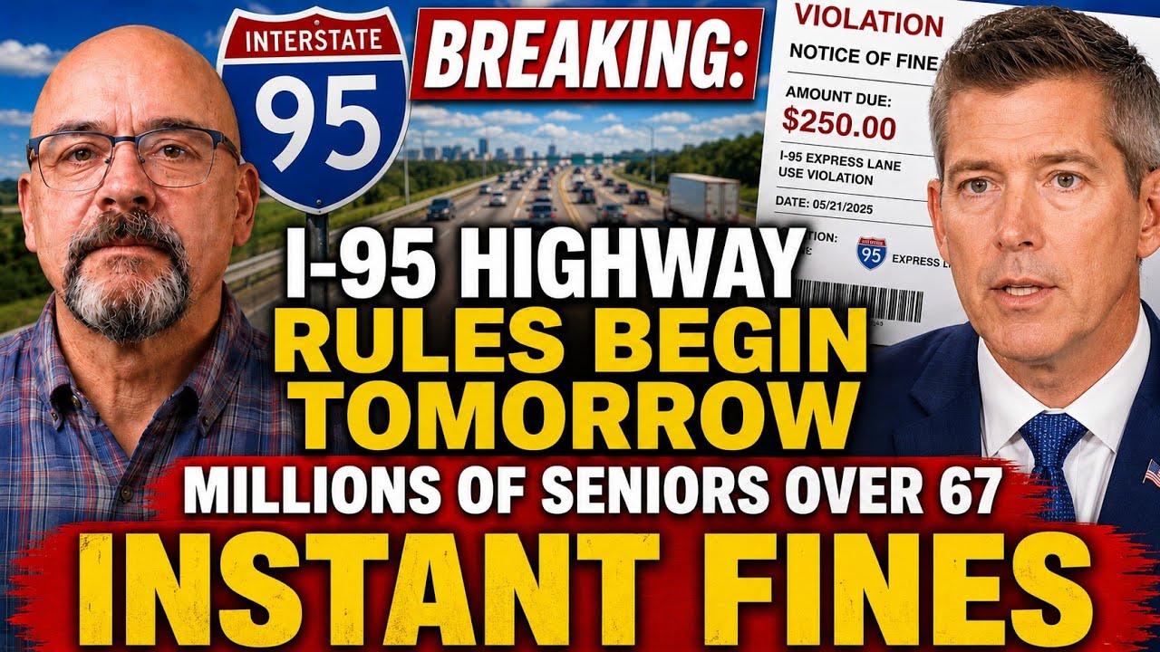 MILLIONS of SENIORS OVER 67 COULD BE HIT With INSTANT FINES! (New I-95 Driving Rules Just Started)