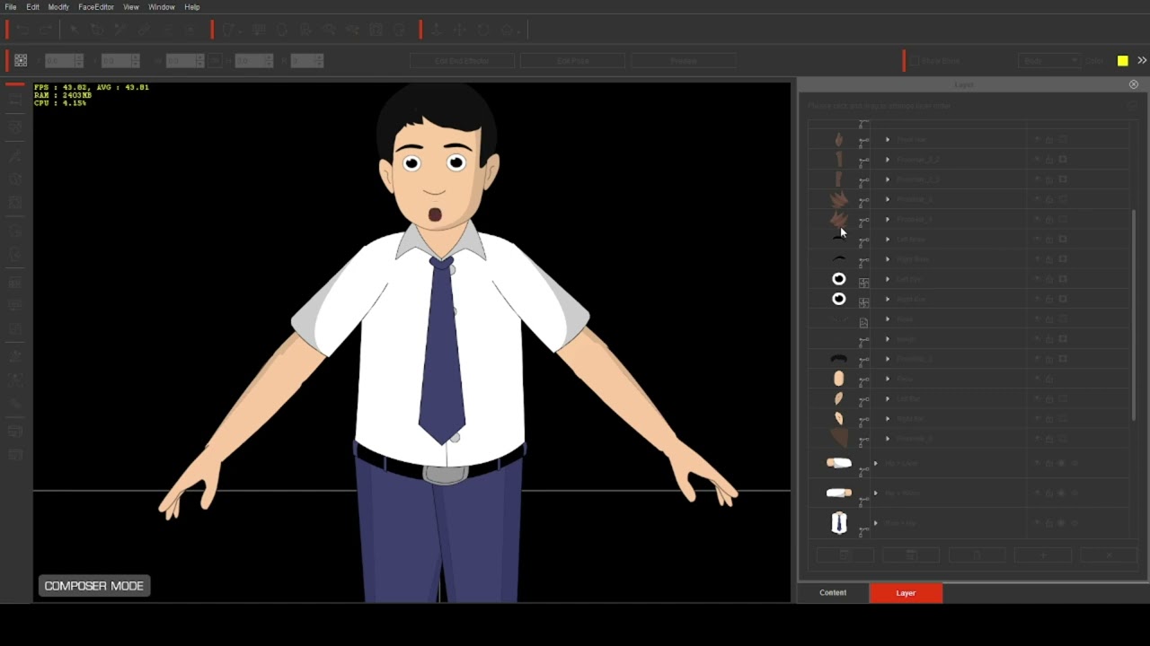 ফেস মুভমেন্ট ? cartoon animator 4/5