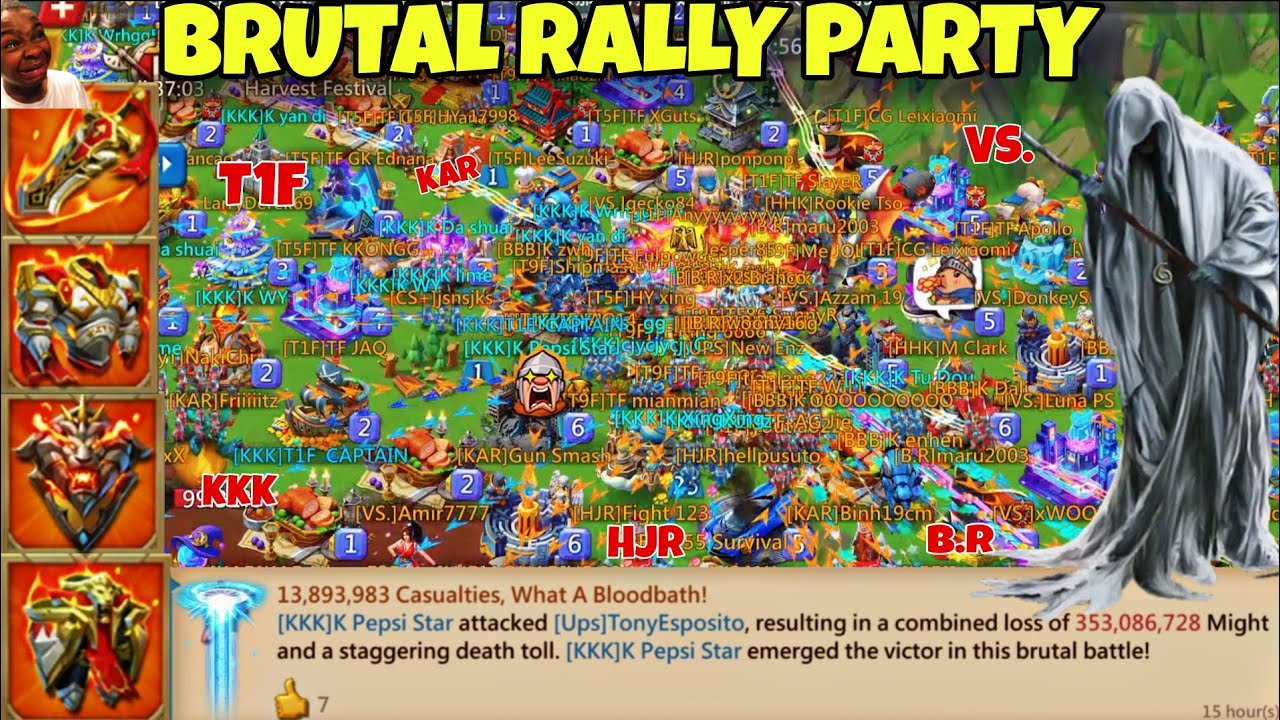 Lords Mobile - Brutal 🔥 Rally Party 50+ Rallys With T1F And K PEPSI STAR ⭐ #lordsmobile 