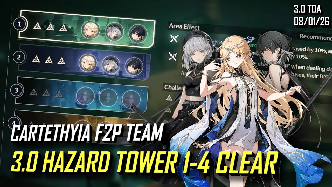 WUWA 3.0 NEW TOA | S0R1 Cartethyia F2P Team | Tower of Adversity | Wuthering Waves