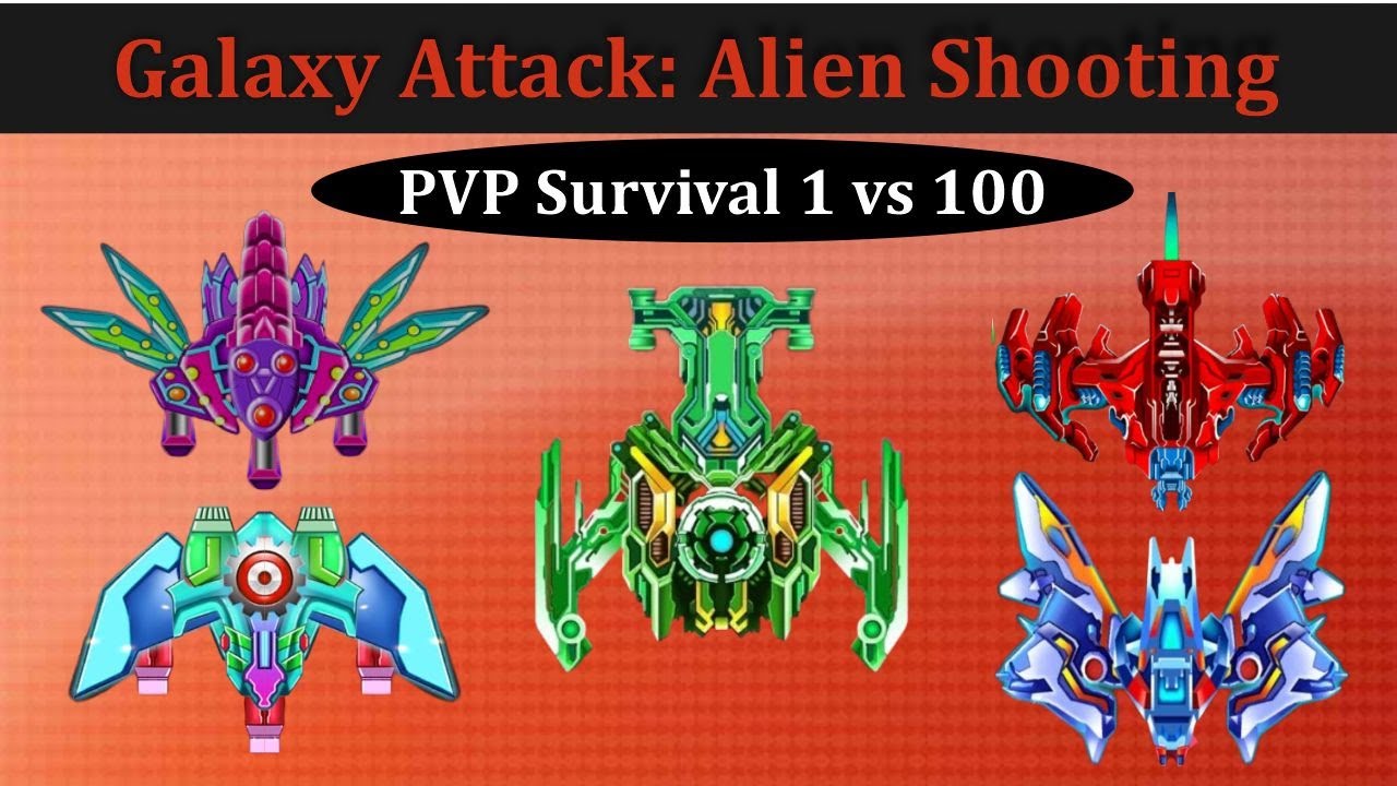 Galaxy Attack: Alien Shooter | PVP Survival Mode | PVP Survival 1 vs 100 Review | By Apache Gamers