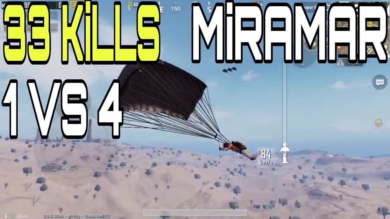+33 KiLLS! 1Vs 4 | Miramar | Solo Vs Squad | Pubg Mobile