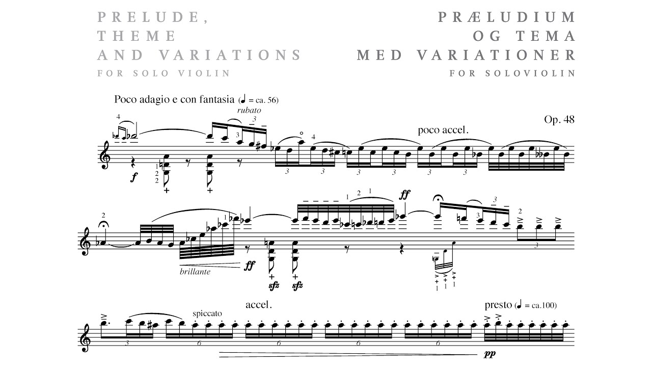 Carl Nielsen - Prelude, Theme, and Variations for Solo Violin, Op. 48
