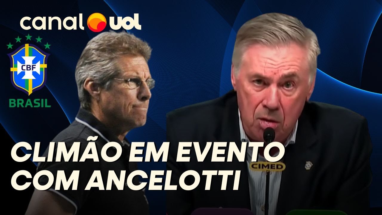 OSWALDO DE OLIVEIRA CAUSA 'CLIMÃO' EM EVENTO COM ANCELOTTI: 'QUE VOLTE UM BRASILEIRO PARA A SELEÇÃO