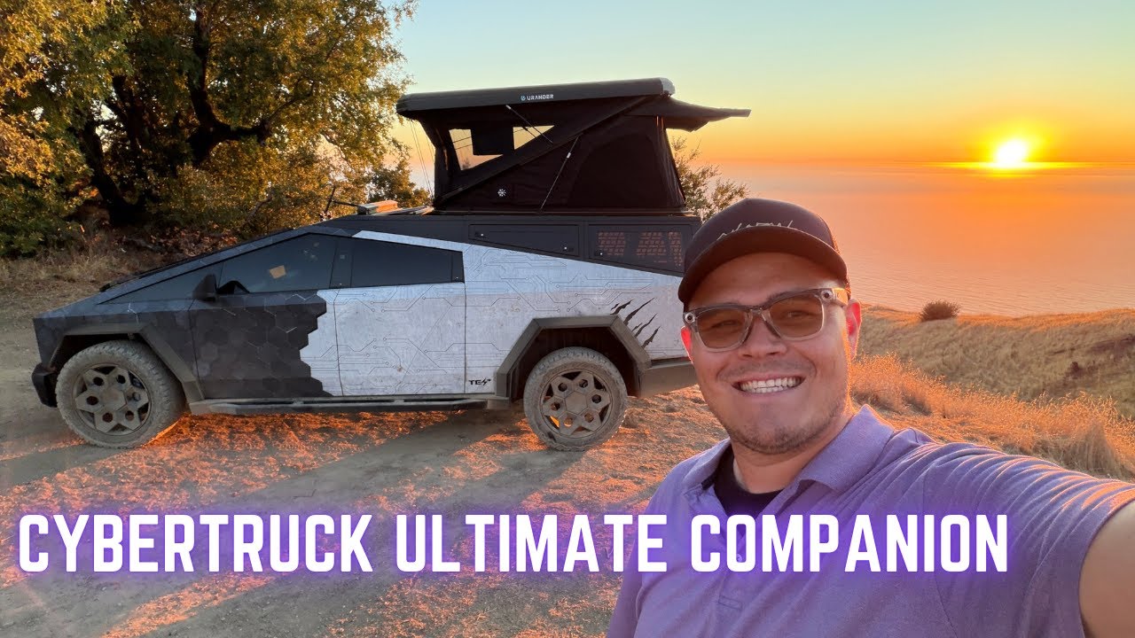 Лучший помощник Tesla Cybertruck: багажник Urander и палатка PANO