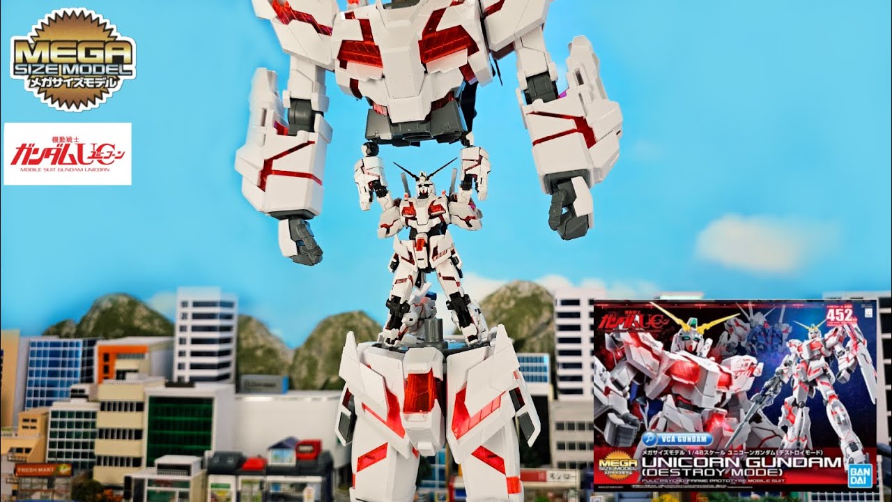 MEGA SIZE Unicorn Gundam Stop Motion Build ユニコーンガンダム メガサイズ