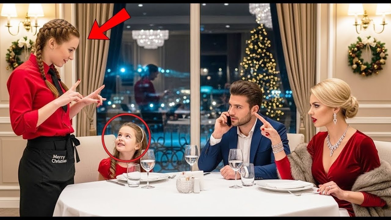 Ce milliardaire emmène sa fille sourde à Noël — Les signes de la serveuse ont brisé son silence