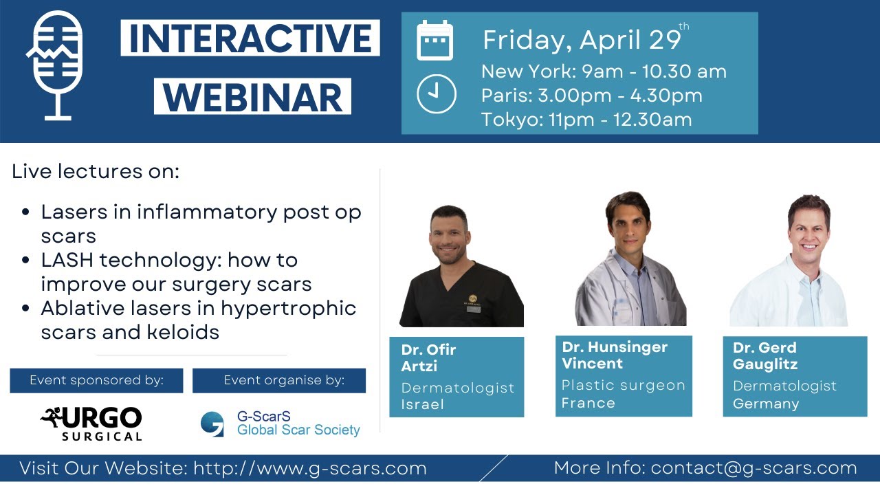 G-ScarS Webinar #9: Lasers in inflammatory post op scars