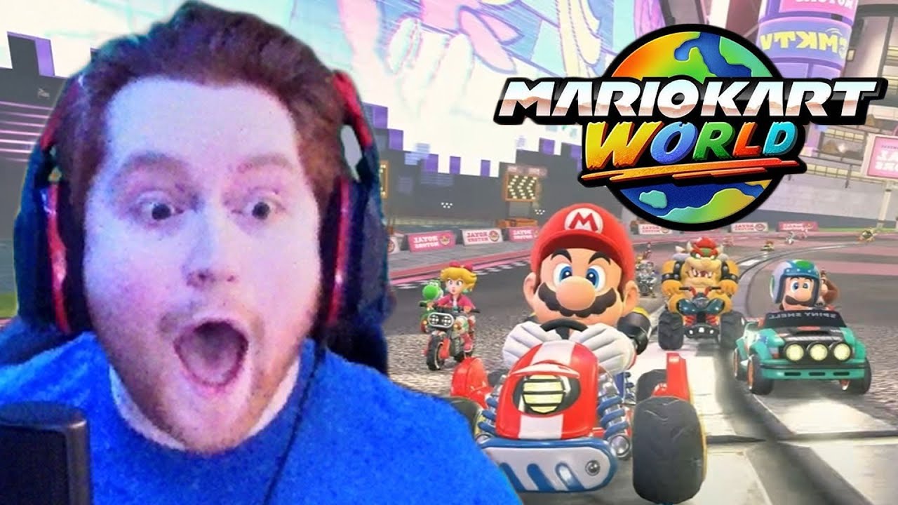 Моя БЕЗУМНАЯ реакция на MARIO KART WORLD