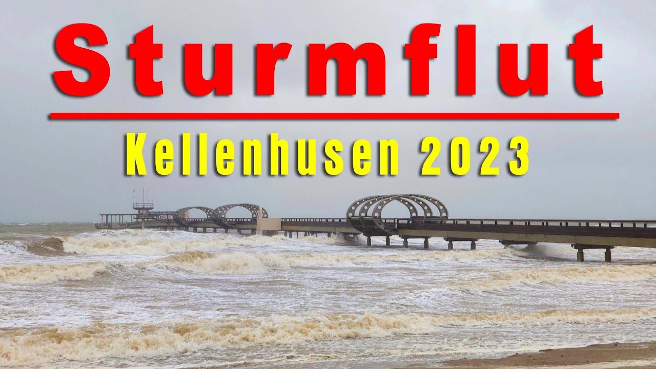 Sturmflut in Kellenhusen an der Ostsee - Oktober 2023