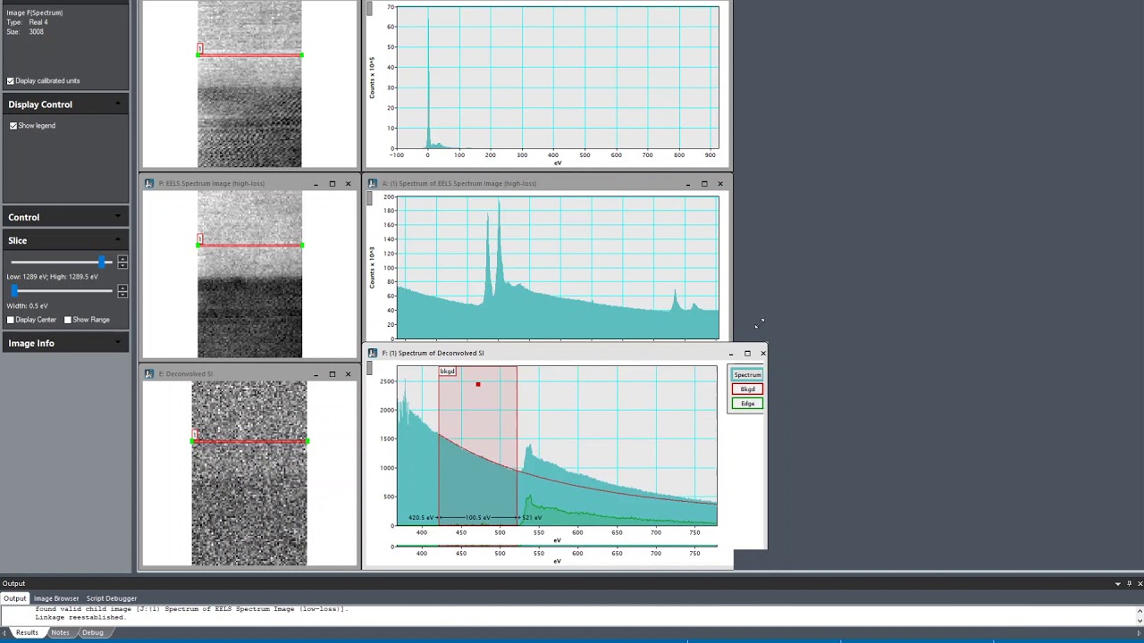 How to extract EELS core-loss signal intensity from spectrum images in Gatan Microscopy Suite v3